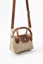 Women's Faux Leather Strappy Small Size Hand and Shoulder Bag