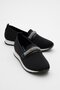 Women's Stoned Knitwear Casual Shoes Black