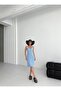 Blue Mini Knitwear Beach Dress - 6