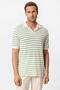 Apaş collar striped knitted men's t-shirt