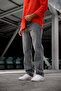 Men's Baggy Dark Gray Snow Wash 100% Koton Relaxed Fit Jeans