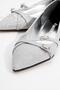 Women's Cross Belt Casual Shoes Silver Glitter - 3