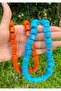 Orange Glass Basement Bead Necklace - 2