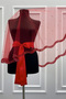 Red Bridal Veil Set with Glass Beads and Pearls, Henna Night Veil Face Cover Set 6 Pieces - 3