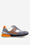 Deri̇club Men's Thick Sole Lace-Up Casual Shoes Real Leather Cr 2619 White/Gray