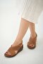 Florence Women's Genuine Leather Sandals Brown - 3