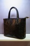 Genuine Leather Patent Leather Printed Women's Shoulder and Hand Bag Tote – with Compartments and Long Strap - 5