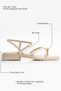 Women's Beige Cream Skin Nude Single Finger Gold Ring Detailed Daily Sandals Shoes Hosa - 4