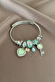 Green Heart Charm Bracelet