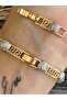 Two-Color Retro Stone Bracelet with Golden Craftsmanship (17+2 cm) - 3