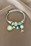 Green Heart Charm Bracelet - 2
