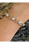 Two-Color Retro Stone Bracelet with Golden Craftsmanship (17+2 cm)