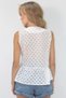 White V-Neck Openwork Bow Detailed Skirt with Flounces and Guipure Blouse Alc-X14238 - 6