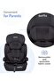 مقعد سيارة Isofix مواجه للأمام آمن مع قماش مقاوم للهب، 9 أشهر فأكثر، أسود - 6