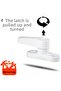 PVC Child Safety Latch Window Lock White Metal-zamak - 2