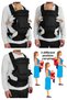 Double-Way Waist Supported Baby Carrying Kangaroo Mother Baby Care Bag Black - 8