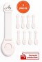 5-Piece White Baby & Child Drawer Lock No Drilling Required, Cabinet & Drawer Safety Lock