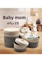 Jute Rope Straw Gray Mother Baby Care Bag Mother Baby Set Organizer - 4