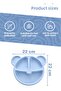 3 Compartment Blue Baby Child Food Plate Mit1115 - 2