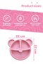 3-Compartment Pink Baby Child Food Plate Mit1114 - 2