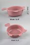 Set of 3 Animal Figured Silicone Baby Feeding Bowls - Shaped Baby Feeding Bowl Pink - 6