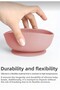 Baby Food Bowl with Lid and Spoon-Silicone Vacuum Bowl and Spoon - 4