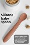 2-Piece Baby Feeding Set - Vacuum Silicone Lid Food Bowl - Teether Feeding Spoon - Brown - 4