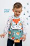 Pool Bear and Fox Pattern Set of Two Long Sleeve Baby Food Bib - 3