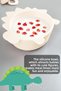 Set of 3 Silicone Baby Food Bowls with Animal Figures - Shaped Baby Feeding Bowl Beige - 3