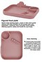 Silicone 3 Compartment Baby Feeding Plate, Silicone Plate, Silicone Feeding Accessory - Pink - 4