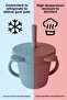 Baby Training Cup with Leak-Proof Lid, Silicone Straw, Silicone Baby Feeding Cup - Gray - 3