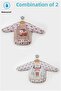 Bebechi 2-Piece Combination Long Sleeve Wearable Liquid Proof Baby Bib