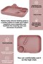 Pink Baby Silicone Feeding Set of 2 - Vacuum Plate, 3 Compartments - 3