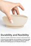 Vacuum Silicone Baby Food Bowl - Vacuum Based Silicone Bowl - Silicone Teether Spoon - Beige - 5