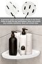 Adhesive Bathroom Organizer Shower Shelf - Shampoo Holder Soap Dish Bathroom Corner Shelf White - 2