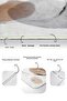 Set of 2 Gray - Beige Abstract Oil Painting on Canvas Floor Bohemian Classic 2-Piece Bath Mat Set - 5