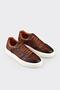 Tan Leather Men's Sports Shoes - 2