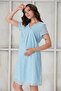 4521-Pleated V-Neck Heart Pattern Maternity Mini Chiffon Dress - 3