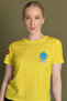 Yellow Umke Crew Neck T-Shirt Unisex - 5