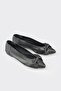 Black Leather Women's Casual Shoes - 2