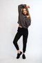 Black Women's High Waist Jogger Sweatpants Trousers - Rego - 4