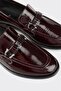 Burgundy Leather Women's Casual Shoes - 5