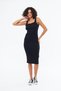 Women's Black Strappy Long Dress - Luis - 3