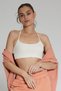 Ecru Women's Ribbed Sports Bra Bra - Lara