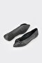 Black Leather Women's Casual Shoes - 3