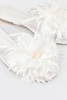 White Women's Flat Slippers - 5
