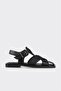 Black Leather Women's Casual Shoes