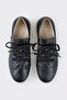 Black Leather Women's Casual Shoes - 4
