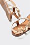 Gold Women's Flip Flops Sandals - 4