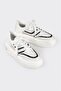 White Leather Women's Sports Shoes - 2